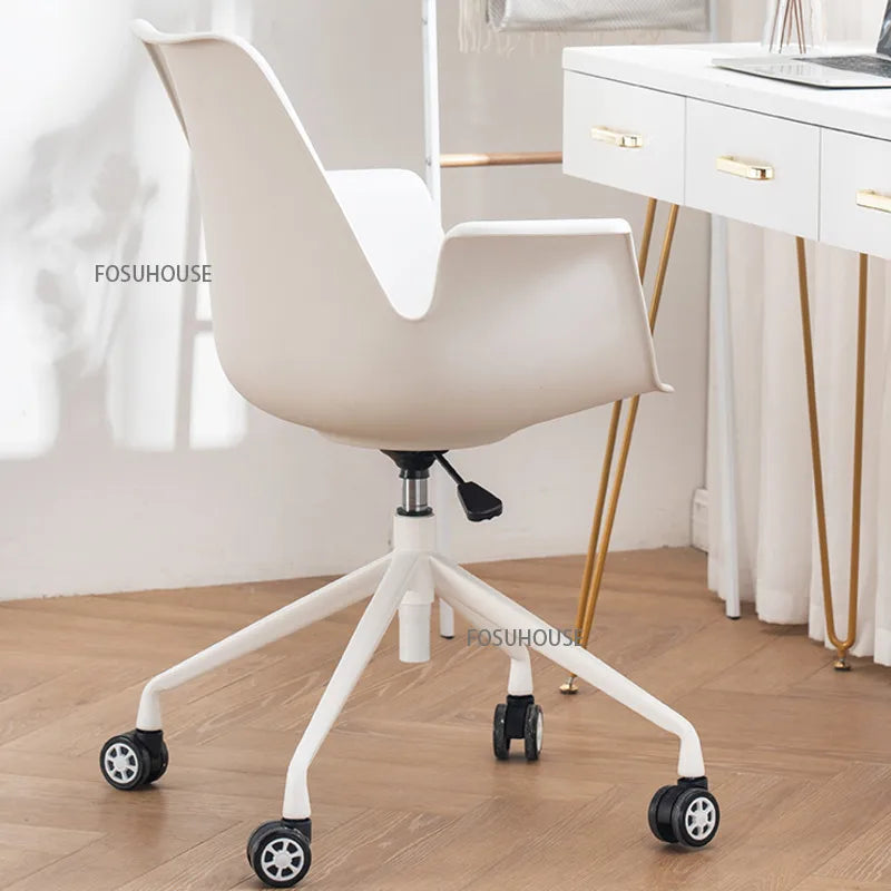 Modern Office Chair Comfortable Computer Chair Swivel Simple Lifting Household Bedroom Furniture Backrest Pulley Office Chairs