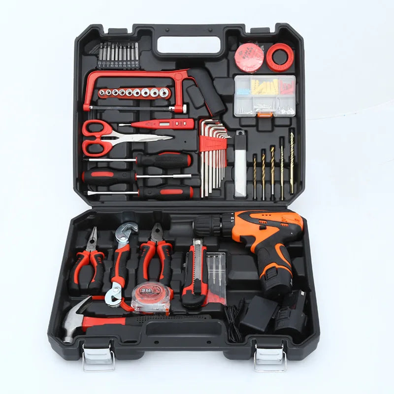 Electric Drill Tools Box Professional Electrician Portable Tools Box Set Plastic Hardware Boite A Outils Home Repair DE50GJX