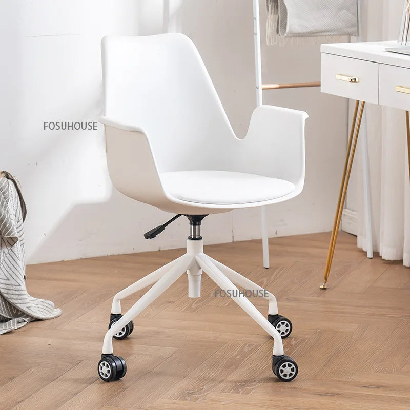 Modern Office Chair Comfortable Computer Chair Swivel Simple Lifting Household Bedroom Furniture Backrest Pulley Office Chairs