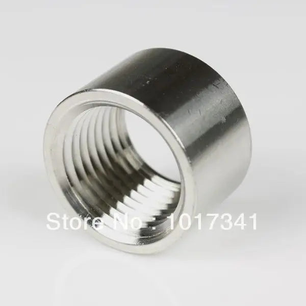 Stainless Steel 304 Half Coupler 1/2"NPT, Homebrew Hardware, Beer Hardware, Stainless Coupler