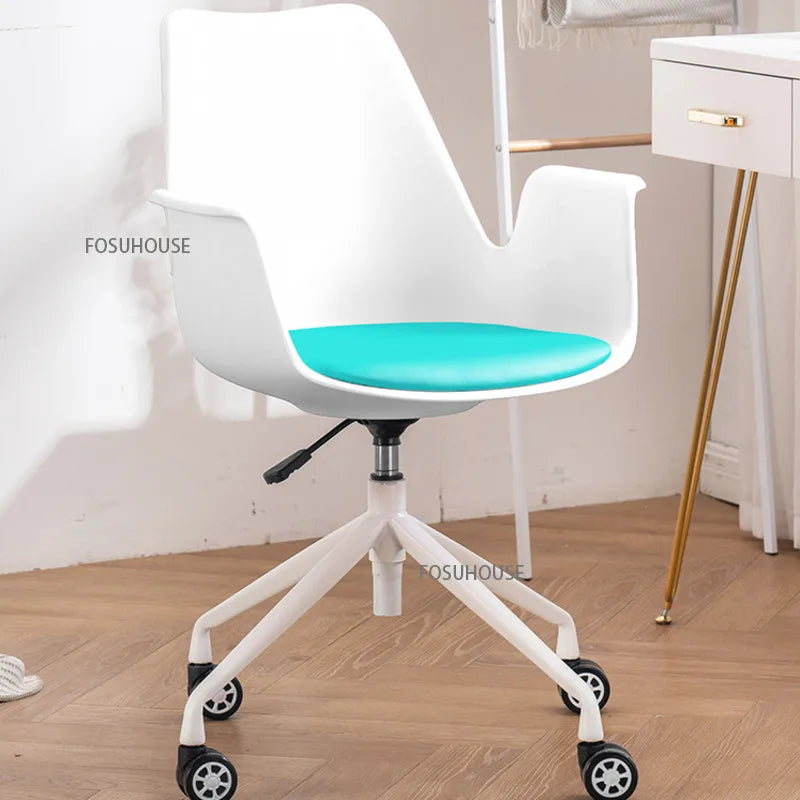 Modern Office Chair Comfortable Computer Chair Swivel Simple Lifting Household Bedroom Furniture Backrest Pulley Office Chairs