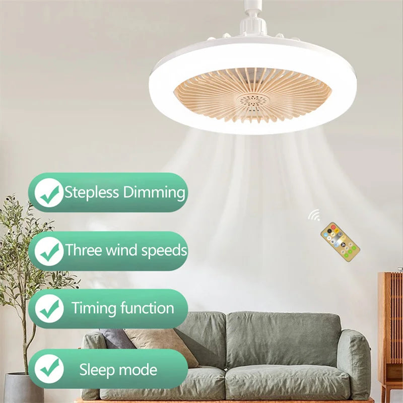 Xiaomi Ceiling Fan with Lighting Lamp Converter Base with Remote Control Ceiling Fan Lamp for Bedroom Living Home Silent 3 Speed