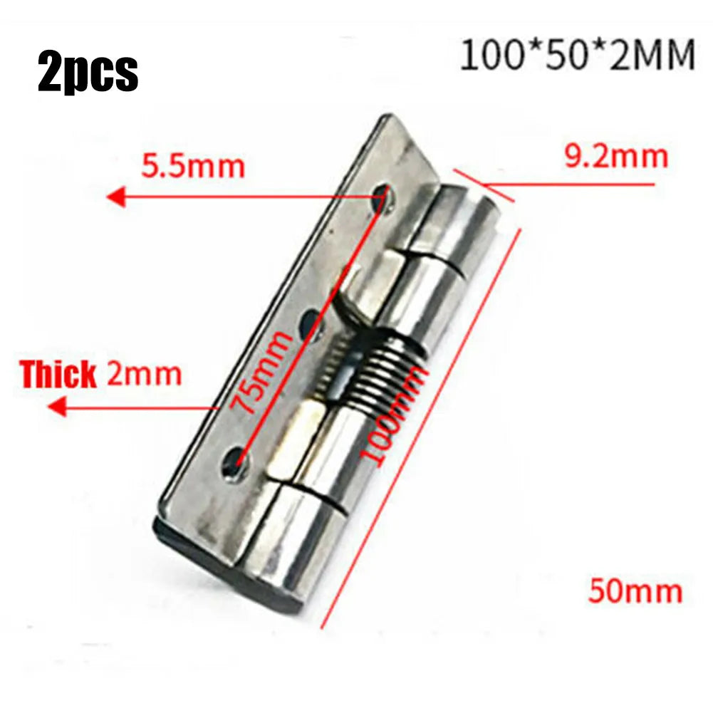 2Pcs Spring Hinges Self Closing Stainless Steel Door Hinge Hardware For Cupboard Windows Cabinets Jewelry Boxes Hinge Home Supply