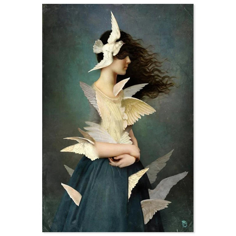 New Arrival Christian Schloe Art Canvas Poster Custom Canvas Fabric Painting Poster Home Decor Cloth Fabric Wall Art Poster 0826