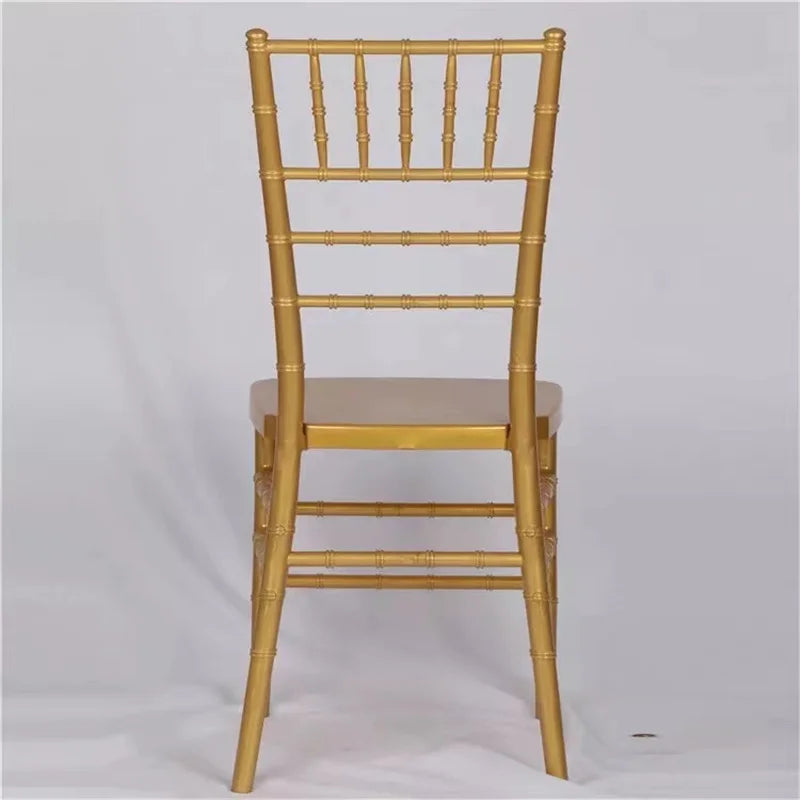 Wholesale Gold Resin Metal Outdoor Garden Luxury Chiavari Chair Salon Dinner Modern Nordic Minimalist Hotel Home Furniture