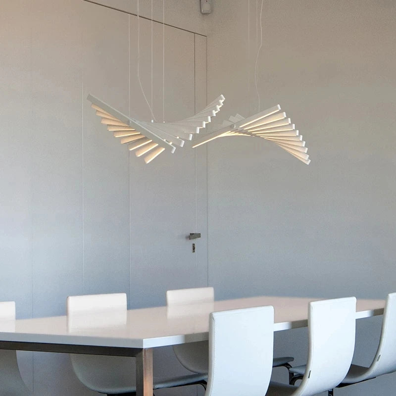 Modern Creative Led Fishbone Chandelier Living Room, Kitchen Lighting Chandelier Dining Room, Meeting Room Decoration Chandelier