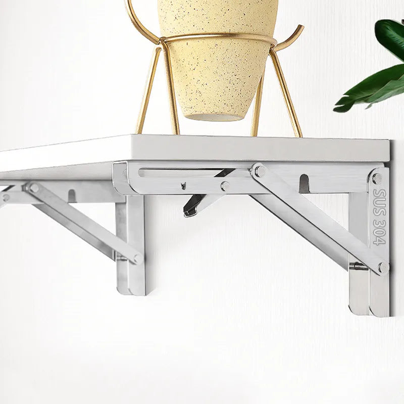 2Pcs Multiple Sizes Triangle Folding Angle Bracket Heavy Support Adjustable Wall Shelves Mounted Table Shelves Home Hardware