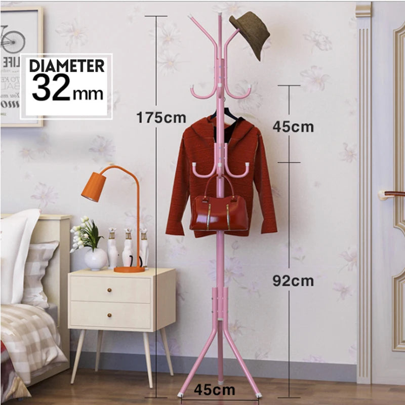 12 Hooks Wall Coat Rack Store Industrial Style Furniture Clothing Shelf Hanger Floor Stand for Furniture on Wheels Clothes Racks