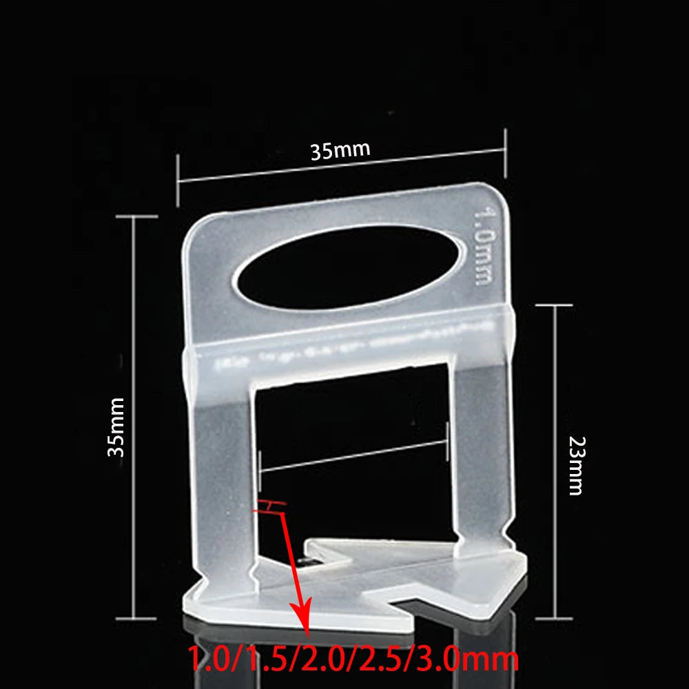 Tile Leveling System Clips 200-800 Pieces Tile Spacers 1/1.5/2/2.5/3MM for Ceramic Tile Laying Leveling Construction Tools