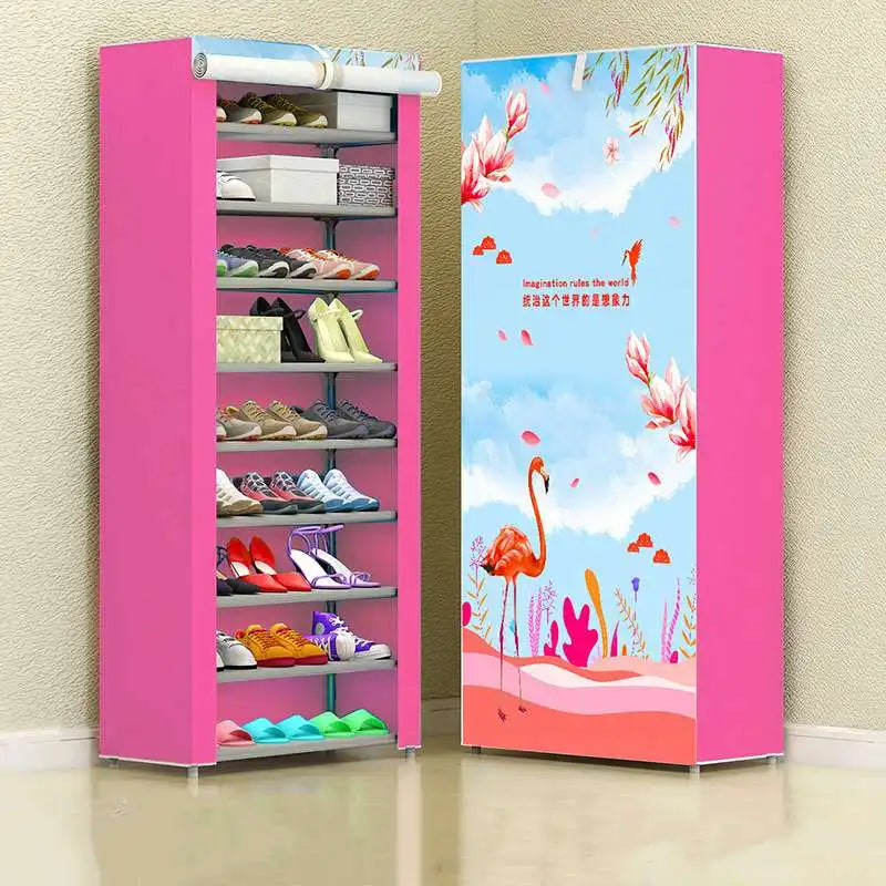 Multi-layer Simple Shoe Rack Entryway Space-saving Shoe Organizer Easy to Install Shoes Shelf Home Dorm Furniture Shoe Cabinet