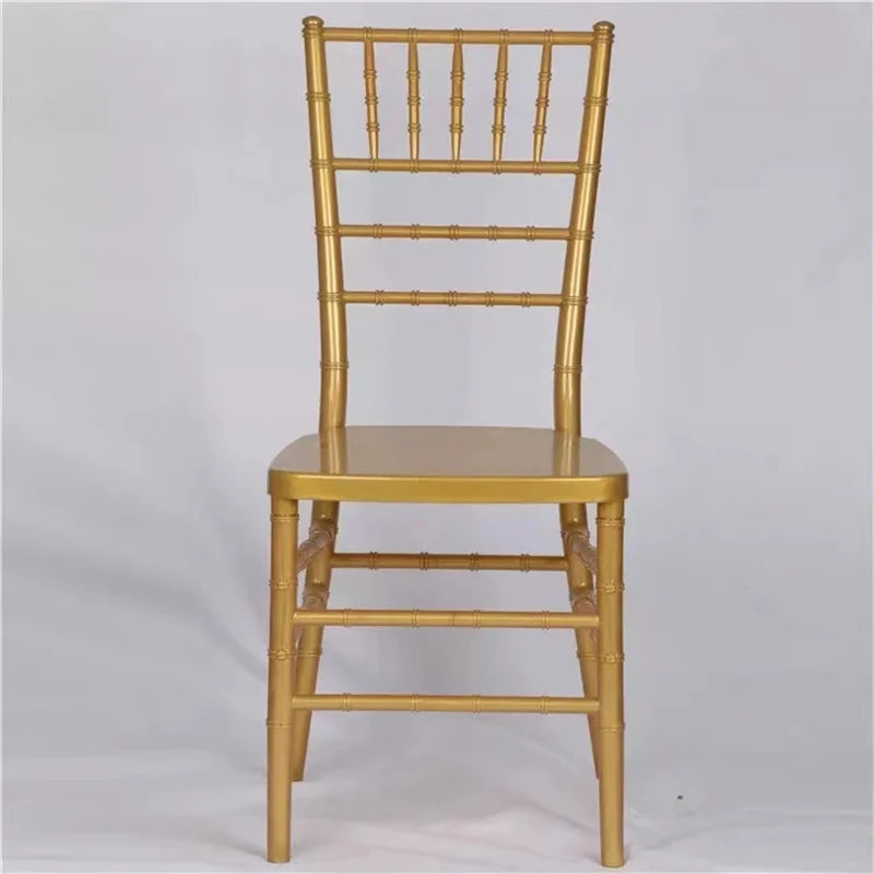 Wholesale Gold Resin Metal Outdoor Garden Luxury Chiavari Chair Salon Dinner Modern Nordic Minimalist Hotel Home Furniture