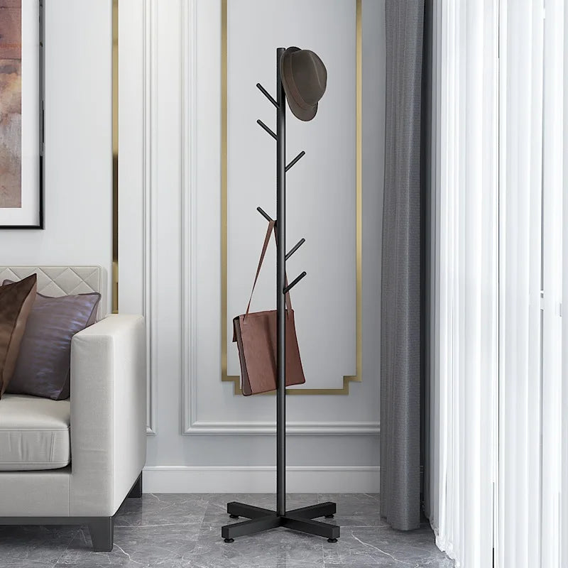 Nordic Gold Standing Coat Rack Modern Quality Metal Coat Rack Marble Black Entryway Floor Coat Rack Living Room Furniture