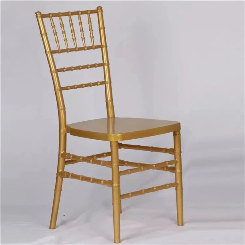 Wholesale Gold Resin Metal Outdoor Garden Luxury Chiavari Chair Salon Dinner Modern Nordic Minimalist Hotel Home Furniture