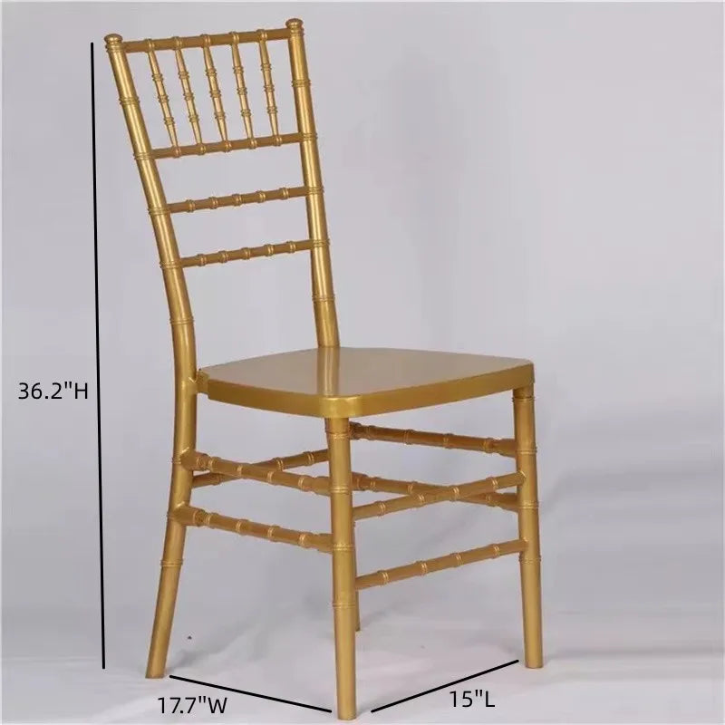 Wholesale Gold Resin Metal Outdoor Garden Luxury Chiavari Chair Salon Dinner Modern Nordic Minimalist Hotel Home Furniture