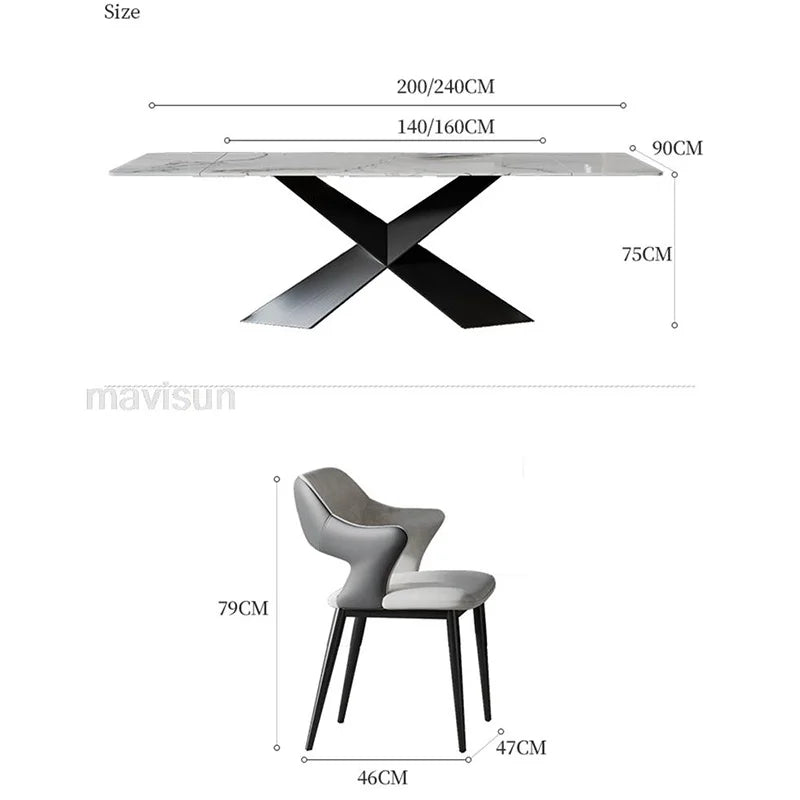 Rectangular Retractable Extension Modern Dining Table Organizer Nordic Lxury Small Apartment Balcony Esstische Home Furniture