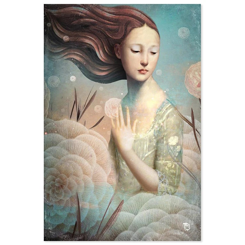 New Arrival Christian Schloe Art Canvas Poster Custom Canvas Fabric Painting Poster Home Decor Cloth Fabric Wall Art Poster 0826