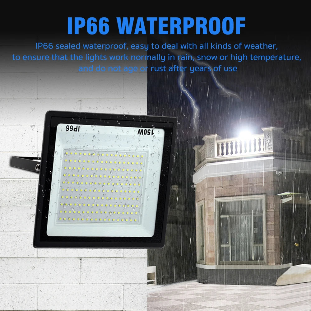 High Brightness LED Floodlight 100W 200W 300W IP66 Waterproof Flood Light For Garden Street Outdoor Lighting