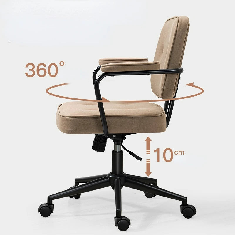 Simple Leisure Backrest Computer Chair Modern Office Chair Bedroom Furniture Nordic Study Armchair Swivel Chair Office Furniture