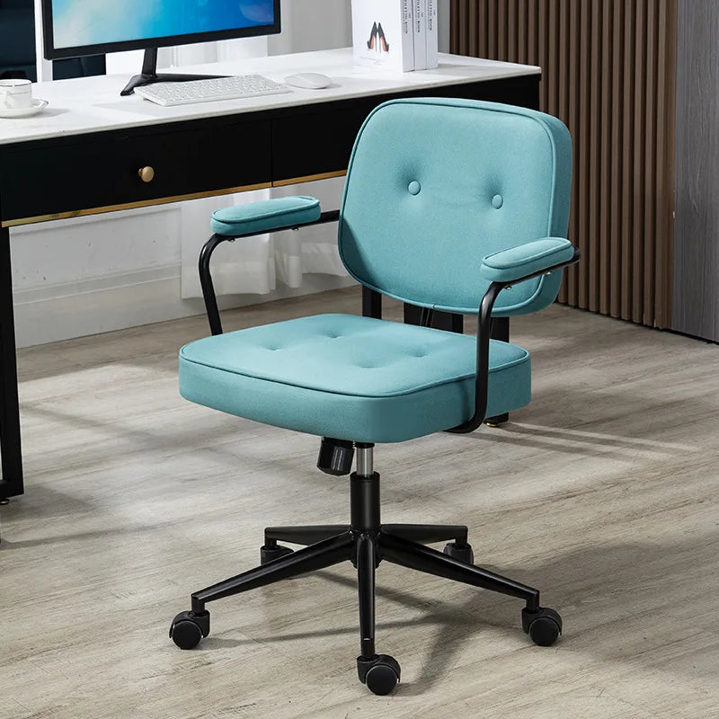 Simple Leisure Backrest Computer Chair Modern Office Chair Bedroom Furniture Nordic Study Armchair Swivel Chair Office Furniture