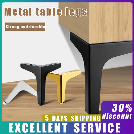 4pcs Modern Furniture Legs Metal Gold Black Iron Sofa Feet for Table Bed Chair Desk Dresser Cabinet Support Furniture Hardware